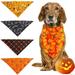 BadPiggies 2-Pack Halloween Dog Bandana Scarf Reversible Triangle Pet Bibs Kerchief Pumpkin