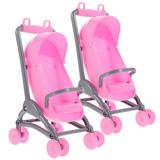 Doll Stroller Baby Dollhouse Toys Miniature Accessories Mini Kids Kid Furniture Carriage Play House Dolls Plastic Gift