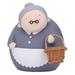 Money Bank Shatterproof Old Lady Piggy Bank Ornament First Coin Bank Best Christmas Birthday for Kids Boys Girls Home Decoration
