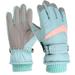 Rbaofujie Gloves GiftsKids Snow Gloves for Boys Girls Winter Waterproof Insulated Kids Ski Gloves Thickening Warm Windproof Outdoor GlovesBlue Winter Gloves