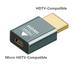 For PC TV Monitor Laptop Aluminium Alloy 4K 60HZ HDTV-Compatible Adapter Mini Micro HDMI to HDMI Converter MICRO HDMI TO HDMI