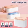 Dainzusyful Organization And Storage Storage Bins With Lids 1PC Double Large Capacity Layer Portable Moisture Mask Storage Box Closet Organizers And Storage Home Essentials