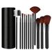 Makeup Brush Set with Case 12Pcs Makeup Brushes Premium Synthetic Foundation Brush Blending Face Powder Blush Concealers Eyeshadow Make Up Brushes Kit