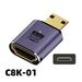 48Gbps HD 2.1 UHD 90 Degree HDTV Adapter Mini /Micro HD to HDMI-compatible Converter 8K 60HZ C8K-01 STRAIGHT