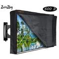 2WIN2BUY Outdoor TV Cover 60-65inch 600D Heavy Duty Weatherproof Waterproof TV Covers Outside TV Enclosure Protector with Full Covered Bottom & Remote Control Pocket for LED LCD OLED TVs