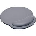 Mouse Pad Leather Wrist Rest Support Ergonomic Memory Foam Mouse Wrist Rest Pad with Non Slip Rubber Base Durable Comfortable Mousepad for Computer Pain Relief at Home Office Work Travel Grey