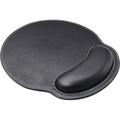 Ergonomic Mouse Pad with Wrist Support PU Leather Mousepad for Laptop Computers Mac Non Slip Rubber Base Memory Foam Wrist Rest Mouse Pads for Men Women Home Work Office Gaming Pain Relief Black