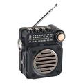 COFEST Electronics Gadgets Retro Portable Radio Fm Am/Sw Shortwave Radio Multifunctional Bluetooth Card Small Speaker Radio Mini Radio Black