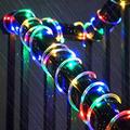 LED Rope Lights Battery Operated String Lights 23FT 50 LEDs 8 Modes Outdoor Waterproof Clear Tube Fairy Lights Dimmable/Timer with Remote for Camping Party Garden Holiday Decoration Multicolor