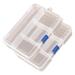 2 Pcs Adjustable Small Removable Clear Plastic Jewelry Organizer Divider Storage Box Jewelry Earring Tool Containers