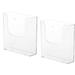 2Pcs Wall-mounted Magazine Storage Shelf File Organizer Transparent Brochures Holder for Shop