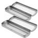 2pcs Empty Metal Pencil Boxes Silver Pen Holders Functional School Pencil Boxes for Kids