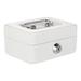 Cash Box Anti-theft Portable Cash Box Durable Money Holder Household Cashier Storage Case With 2pcs Keys (White Size S)