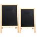 FRCOLOR 2pcs Wooden Chalkboard Tabletop Folding Double-sided Whiteboard Blackboard Memo Board