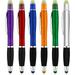 Bible Highlighter with Pen and Stylus for Touchscreens 3 in 1 Combo All Yellow Highlighters All Black Ballpoint Ink Wax Gel Highlighters Multi-Color Barrels Pack of 12