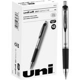 Uniball Signo 207 Impact RT Retractable Gel Pen 12 Black Pens 1.0mm Bold Point Gel Pens| Office Supplies by Uni-ball like Ink Pens Colored Pens Fine Point Smooth Writing Pens Ballpoint Pens