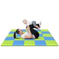 Inch Baby Play Mat Foldable Play Padded Play Yard For Babies And Toddlers Mat Tummy Time Activity Mat Memory Foam Soft Cushioned Play Mat Nap Mat (58 X 58 Green/Blue)