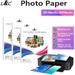 L&C Professional Glossy Photo Paper--3R/4R/5R 20/50 Sheets 180gsm High Gloss Quick Dry for Canon Epson HP Color Inkjet Printer