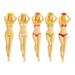 FRCOLOR 5pcs Sexy Bikini Woman Golfs Tees Plastic Golfs Training Tees Golfs Ball Holder