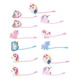 FRCOLOR 12pcs Small Unicorn Straw Covers Straw Cover Caps Adorable Animal Toppers for Drinking Straws