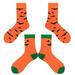 2 Pair Unisex Sock Halloween Crew Socks Sock Pumpkin Bat Party Sock (Orange)