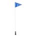 Reflective flagpole with pole 1 Set Bike Safety Flag Adjustable Pole Children s Tail Triangular Adjustable Flag