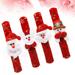 Slap Christmas Party Bracelet Santa Wristband Claus Favors Bag Year New Band Bands Xmas Bracelets Snowman Fillers