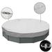 Sunshades Depot 9 Ft Light Grey Waterproof Round Pool Cover Above Ground Pool Winter Covers Wire Rope Hemmed All Edges for Above Ground Swimming Pools Trampoline Cover (9 Light Grey Waterproof)