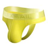 DENGDENG Plus Size Thong Underwear Soft Jockstrap Athletic Sexy Mens Underwear Briefs Lightweight Comfort Low Rise Solid Color Thong Yellow XL