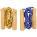 skipping rope 2 PCS 2.5 Meters Children Sports Skipping Rope Jump Rope with Wood Handle Early Education Toy Children Kid Fitness Equipment for Training Practice Jump (Random Color)