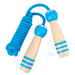 Jump Rope Kids Adjustable Cotton Skipping Rope with Wooden Handle for Boys and Girls Fitness Outdoor Exerciseï¼Œthree-line blue