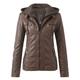 ASEIDFNSA Women S Winter Jacket Womens Business Casual Clothes Women S Leather Slim Jacket Tops Suit Collar Belt Stand Zip Motorcycle Coat Women S Coat