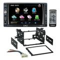 DD2200BT Double Din DVD CD MP3 Multimedia DVD CD MP3 Player Receiver With Dash Kit Harness for 86-up Honda Acura