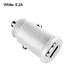 Exquisite Mini Fast Charging Dual USB Port 3.1A/4.8A/6.2A Car Charger Socket Adapter Fast Car Chargers Mobile Phone Charger WHITE 6.2A