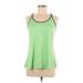 FILA Active Tank Top: Green Color Block Activewear - Women's Size Medium