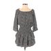 Promesa U.S.A. Casual Dress Square 3/4 Sleeve: Black Polka Dots Dresses - Women's Size X-Small