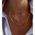 Gold Layered Gem and Snake Chain Necklace New Look