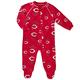 Infant Red Cincinnati Reds Zip-Up Raglan Sleeper