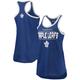 Women's G-III Sports by Carl Banks Blue Toronto Maple Leafs Showdown Slub Racerback Tank Top