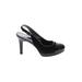 Tahari Heels: Pumps Stilleto Cocktail Party Black Print Shoes - Women's Size 7 1/2 - Round Toe