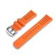 CRAFTER BLUE UX09 20MM Straight End Watch Band Diver FKM Rubber Watch Strap Replacement for All 20mm Width Lug Watches, Orange