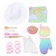 TOYANDONA 4 Sets Baking Tools Dinosaur Apron Kids Chef Role Play Rainbow Toddler Apron Real Cooking Toys Kids Playsets Kids Kits Kid Suit Kids Cooking Kit Girl Child White Clothing Set Paper