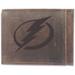 Brown Tampa Bay Lightning Bifold Leather Wallet