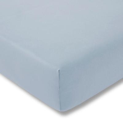 Spannbettlaken ESTELLA "Jersey-Stretch-Spannbetttuch", blau (wolke), B:150cm L:200-220cm, Jersey-Elasthan, Obermaterial: 97% Baumwolle, 3% Elasthan, Laken, Der Maßanzug für die Matratze Image