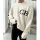 Letter Jacquard Logo Oversize Sweatshirts Men Women High Quality O-Neck Cole Buxton Knit Sweater