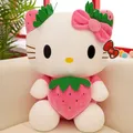 Sanrio Plush Toy Kawaii Hello Kitty Hold Strawberry Cartoon Doll Girl Room Decoration Sleeping Throw