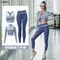 Women Yoga Patchwork 3 Piece Set Fitness Gym Coats+Bra+Leggings Workout Running Sportswear Clothing