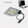 USB 2.0 External 7+6 Conversion For Notebook Laptop CD-ROM Drive Cable 13 Pin SATA Cable Slimline