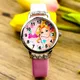Kawaii Barbie Pattern Wrist Watch Cartoon for Girl Children Belt Wristband Clock Diamond Decoration