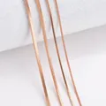 1 piece Rose Gold Color Square Snake Chain Women Necklace Jewelry 316 Stainless steel Necklace chain